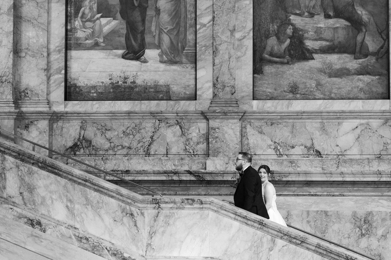 Katie & Zach · Boston Public Library, Christopher Cook Photography